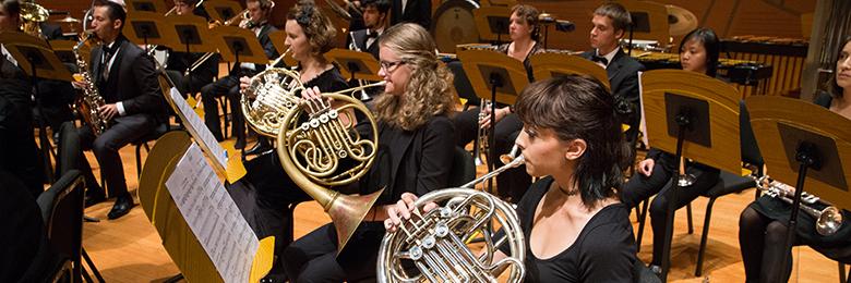 Students rehearse in Musco Center for the Arts